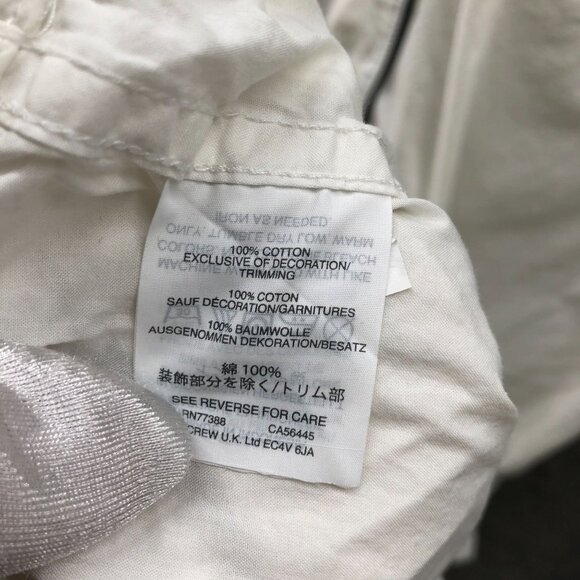 J. Crew Vintage Pajama Set Womens S White Cotton Long Sleeve Lightweight Button - Picture 14 of 14